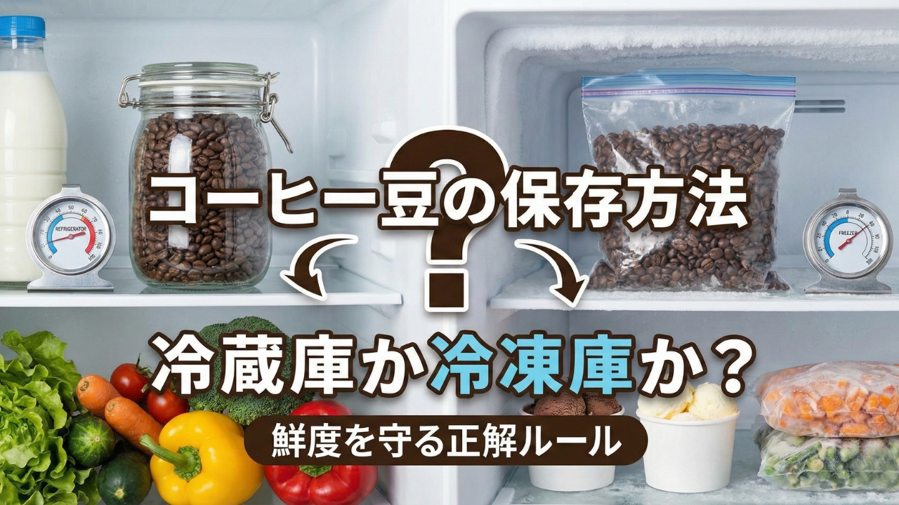 コーヒー豆の保存方法は冷蔵庫か冷凍庫か？鮮度を守る正解ルール
