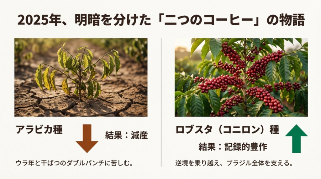 アラビカ種とロブスタ種の違いと内訳