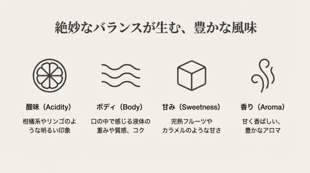 ボディと酸味の絶妙なバランス